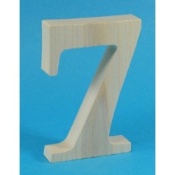 Stojak z drewna 12 cm. Cyfra 7
