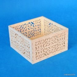 Pudełko ażurowe na drobiazgi 02 18,5x18,5x10,5 cm
