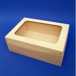 Pudełko prostokątne 22 x 16 cm z szybką