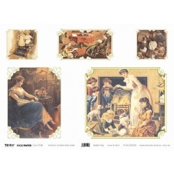 Papier ryżowy TO-DO 91948 VICTORIAN FAMILY SCENES R013