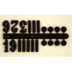 Cyfry z kropkami 15 mm czarne